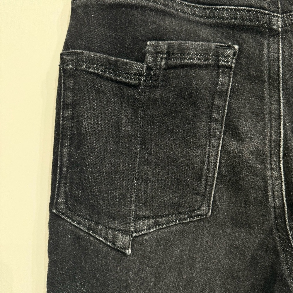 Good American Good Legs Straight Leg Split Pocket Denim Jeans Size 2/26 Black - Picture 7 of 14